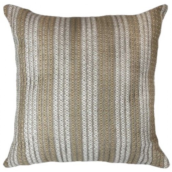 ALMOFADA CROCHE TRAMADO 52X52CM BEGE