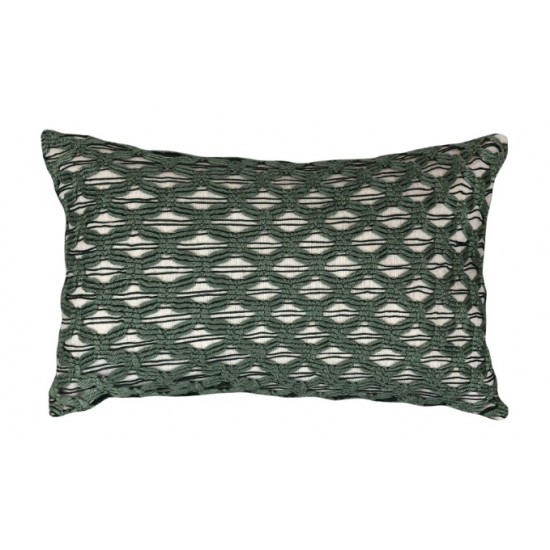 ALMOFADA RETANGULAR CROCHE RENDADO OLIVA