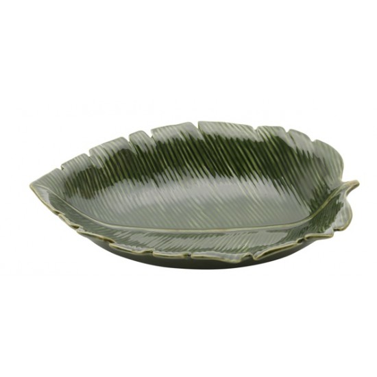 FOLHA CERAMICA BANANA LEAF VD 30CM