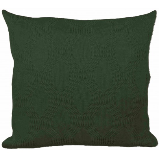 ALMOFADA TRICO TRAMA DIAMANTE VERDE 52X52CM ALMOFADA TRICO TRAMA DIAMANTE VERDE 52X52CM
