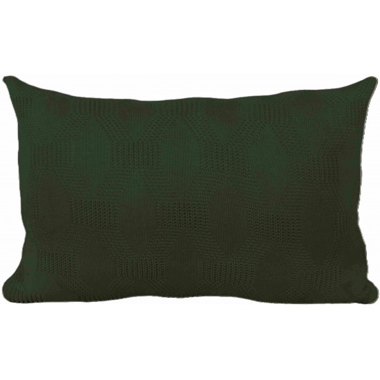 ALMOFADA TRICO TRAMA DIAMANTE VERDE 35X58 CM ALMOFADA TRICO TRAMA DIAMANTE VERDE 35X58 CM