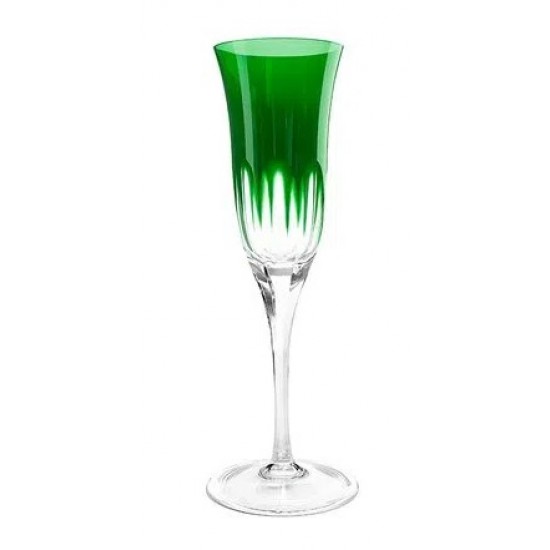 TACA DE CRISTAL VERDE P/ CHAMPAGNE 190ML - STRAUSS