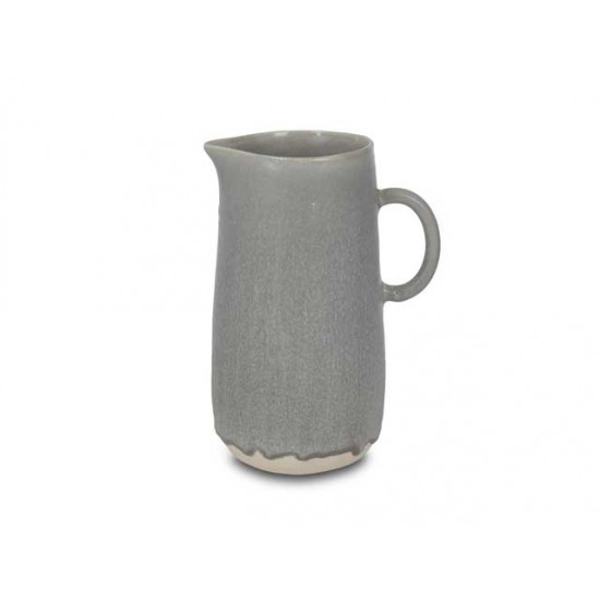 JARRA EM CERAMICA ORGANICA CINZA