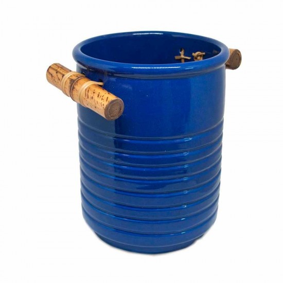 POTE P/ COLHER DE PAU AZUL  - SL260AZ