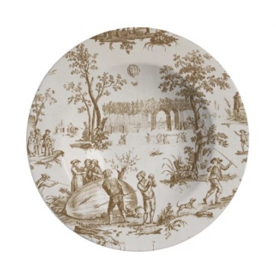 PRATO FUNDO TOILE DE JOUY BEGE