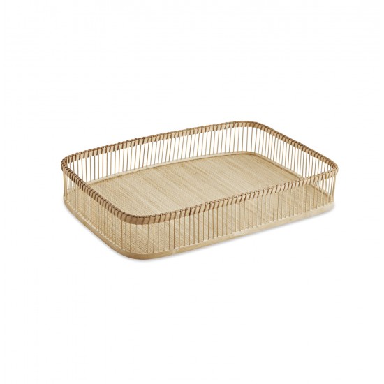 BANDEJA RETANGULAR EM BAMBU  G 12685