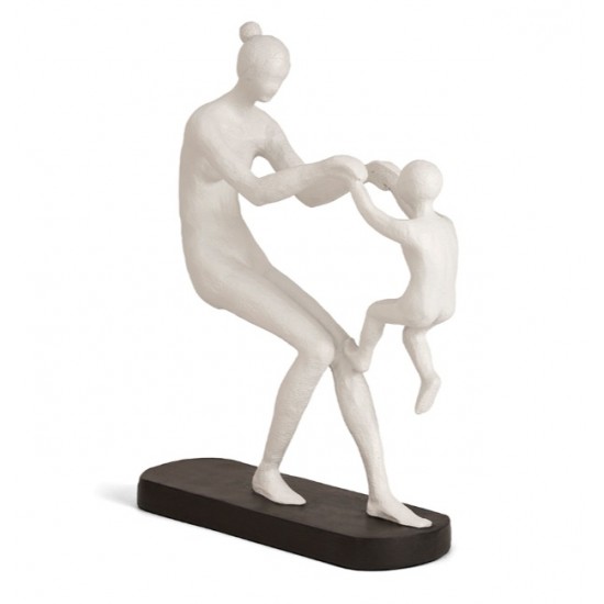 ESCULTURA MAE E FILHO EM POLIRRESINA