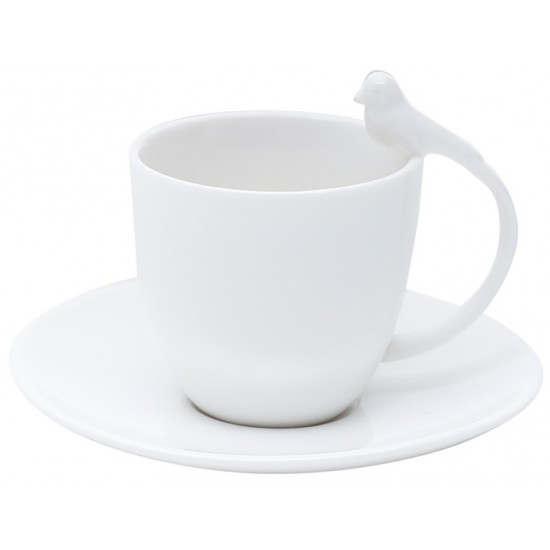 CJ 6 XICARAS DE CAFE DE PORCELANA BIRDS 80ML