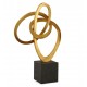 ESCULTURA ELOS DOURADO EM POLIRRESINA