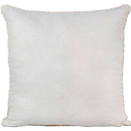 ALMOFADA LINHO CRU C/BEGE 52X52CM ALMOFADA LINHO CRU C/BEGE 52X52CM