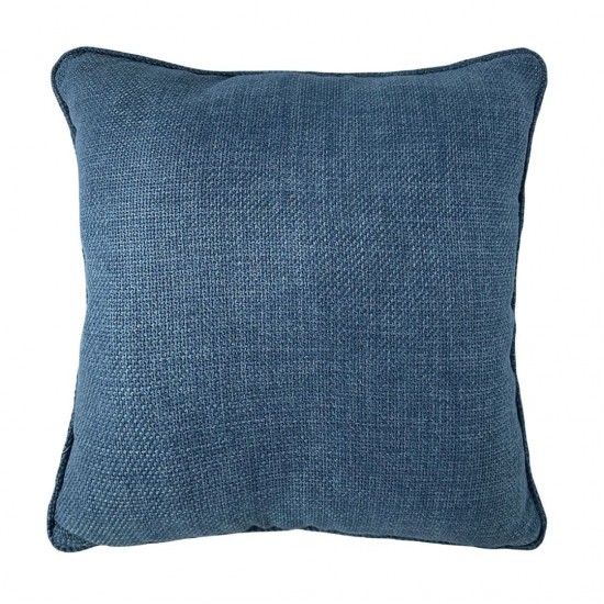 ALMOFADA LINHO AZUL 52X52CM LISA C/CORDAO ALMOFADA LINHO AZUL 52X52CM LISA C/CORDAO