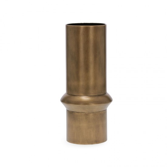 VASO EM METAL RUSTICO DOURADO G
