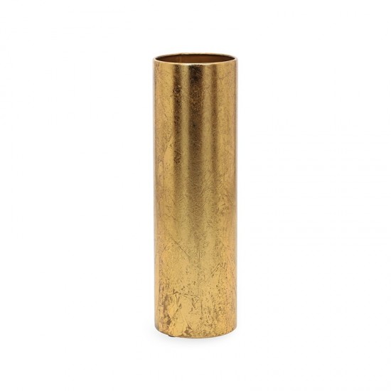 VASO EM METAL CILINDRICO DOURADO G