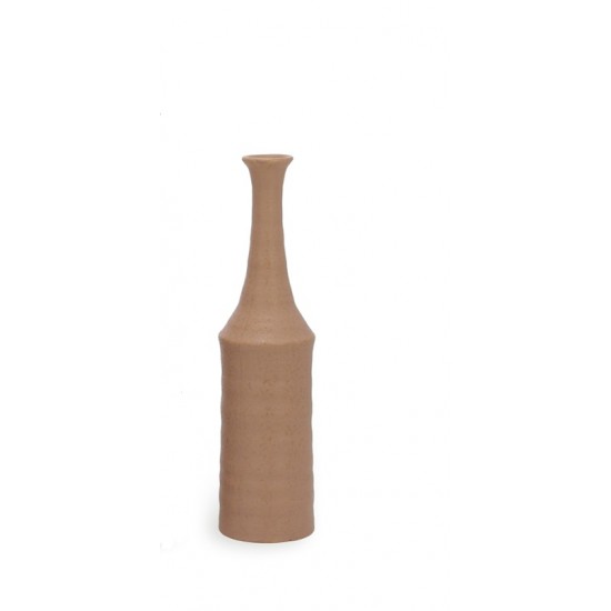 VASO EM CERAMICA GARRAFA ROSE P