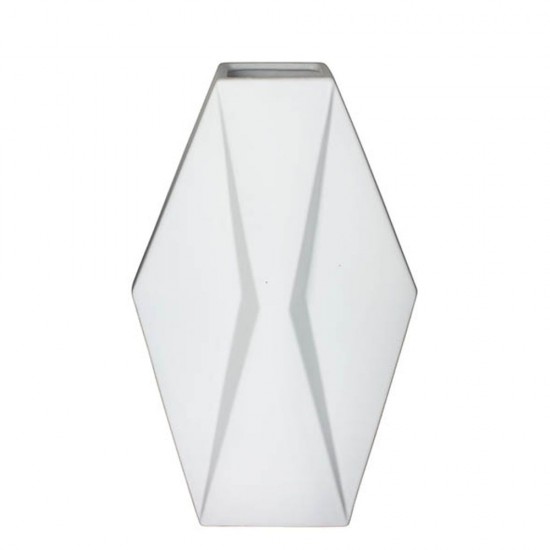 VASO LOSANGO BRANCO 45CM - 19330