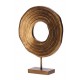 ESCULTURA EM POLIRRESINA ESPIRAL DOURADA