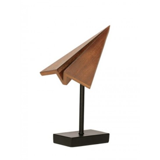 ESCULTURA AVIAO EM MADEIRA