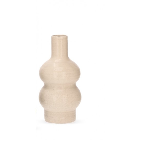 VASO EM CERAMICA ONDULADO NUDE M