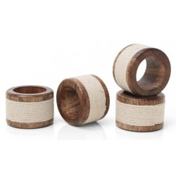 CJ 4 ARGOLA DE GUARDANAPO CORDA NATURAL CJ 4 ARGOLA DE GUARDANAPO CORDA NATURAL