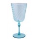 TAÇA ACRILICO BASE ESPIRAL AZUL 460ML