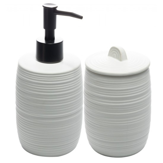 CJ 2 PÇS P/ BANHEIRO DE CERAMICA DUNA BRANCO CJ 2 PÇS P/ BANHEIRO DE CERAMICA DUNA BRANCO