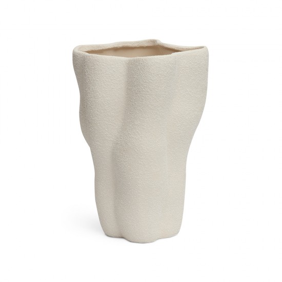 VASO EM CERAMICA RUSTICO ONDAS