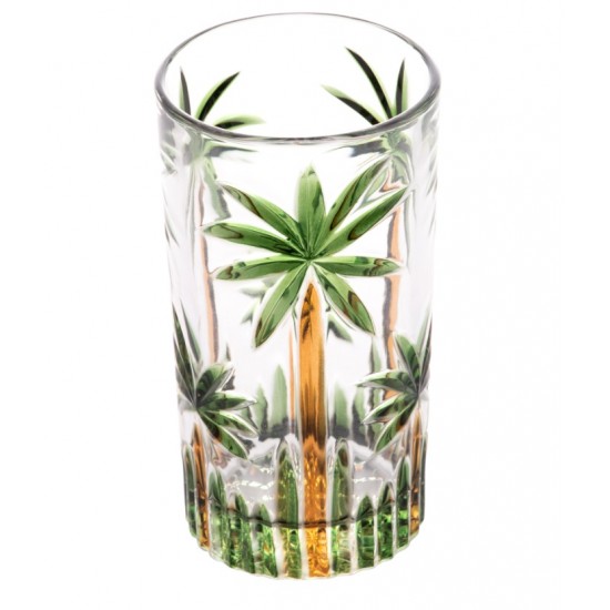 COPO ALTO PALM TREE HANDPAINT VERDE 360ML