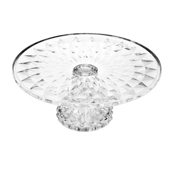 PRATO P/ BOLO DE CRISTAL ECOL C/ PE DIAMOND 31CM