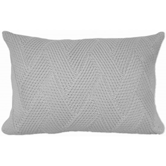 ALMOFADA TRICO TRAMA CESTARIA BRANCO  35X58CM