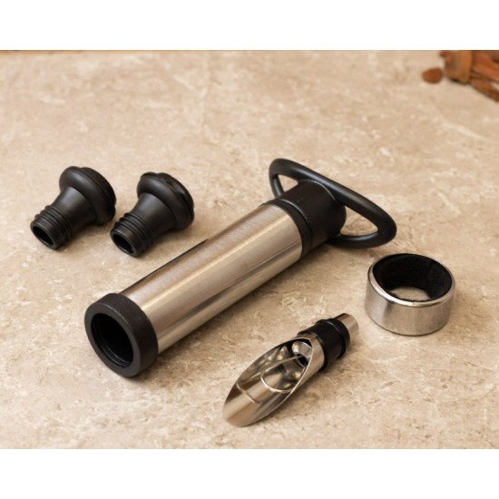 CJ 5 PCS DE ACO INOX P/VINHO C/CAIXA CJ 5 PCS DE ACO INOX P/VINHO C/CAIXA