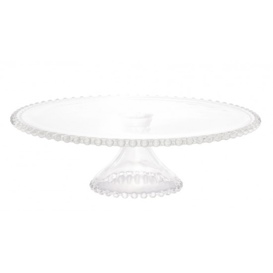 PRATO P/  BOLO CRISTAL C/ PÉ 31CM