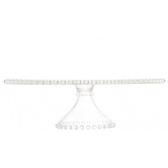 PRATO P/  BOLO CRISTAL C/ PÉ 31CM