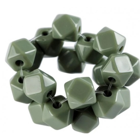 CJ 4 ARGOLAS DE  GUARDANAPO PEDRA VERDE CELADON