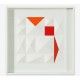 QUADRO LINHA DIAMANTES BRANCO C/ LARANJA