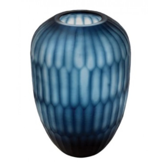 VASO DE VIDRO AZUL 19X28CM