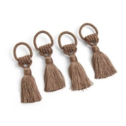 CJ. DE 4 ARGOLAS DE GUARDANAPO TRASSEL TOFFEE CJ. DE 4 ARGOLAS DE GUARDANAPO TRASSEL TOFFEE