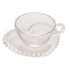XICARA DE CHA CRISTAL CORAÇÃO PEARL 180ML- 28381