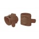 KIT 2 ARGOLAS DE GUARDANAPO RAVENA MARROM