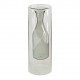 VASO DE VIDRO TRANSPARENTE  FUMÊ