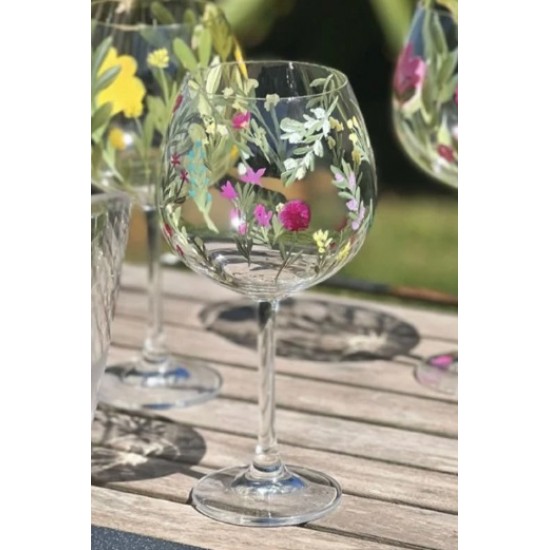 TAÇA DE CRISTAL FLORAL GIARDINO 850ML