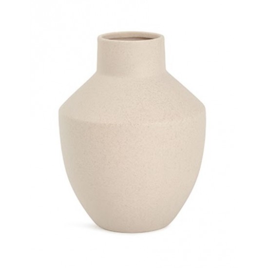 VASO EM CERAMICA BEGE 27,5CM