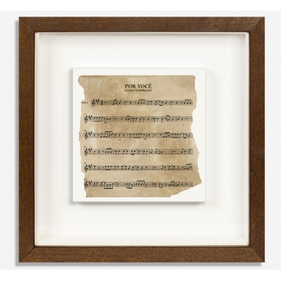 QUADRO PARTITURA 25X25CM - POR VOCE QUADRO PARTITURA 25X25CM - POR VOCE