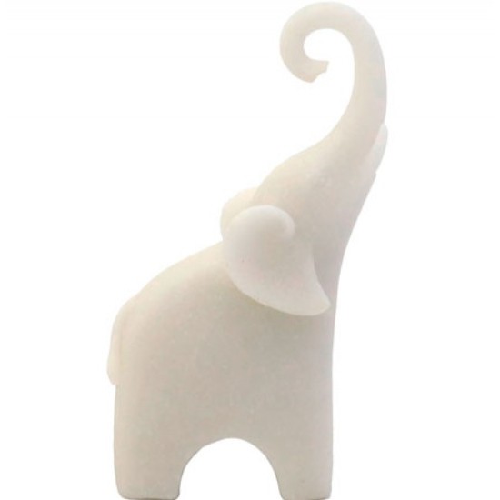 ESCULTURA ELEFANTE EM MARMORE 19,5x11x5,5CM P ESCULTURA ELEFANTE EM MARMORE 19,5x11x5,5CM P