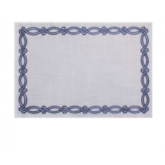 JG AMERICANO TRULY BRANCO C/ BORDADO AZUL 35X50CM JG AMERICANO TRULY BRANCO C/ BORDADO AZUL 35X50CM