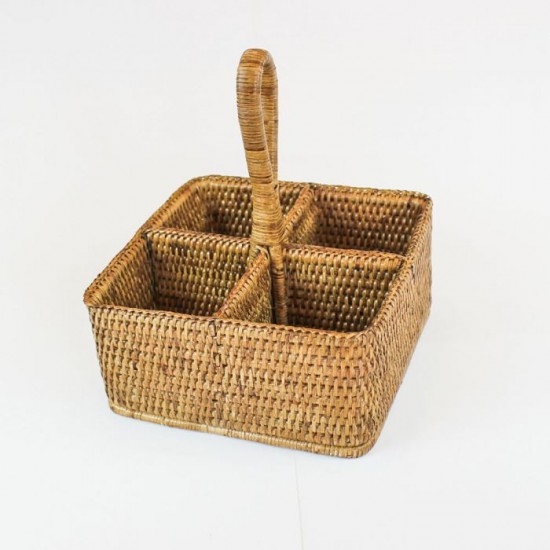 PORTA TEMPEROS PAYA EM RATTAN 4 DIV PORTA TEMPEROS PAYA EM RATTAN 4 DIV