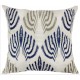 ALMOFADA VELUDO OFF 52X52CM AZUL C/BORDADO  039-73