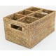 PORTA TALHERES EM RATTAN 6 DIVISOES