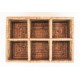 PORTA TALHERES EM RATTAN 6 DIVISOES