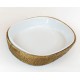 TRAVESSA DE PORCELANA OVAL 30X23CM C/ RATTAN MAYA