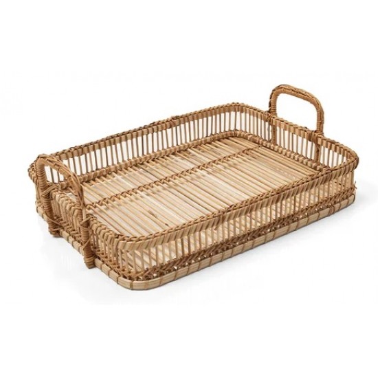 BANDEJA DE BAMBU C/ ALÇAS 40X30CM